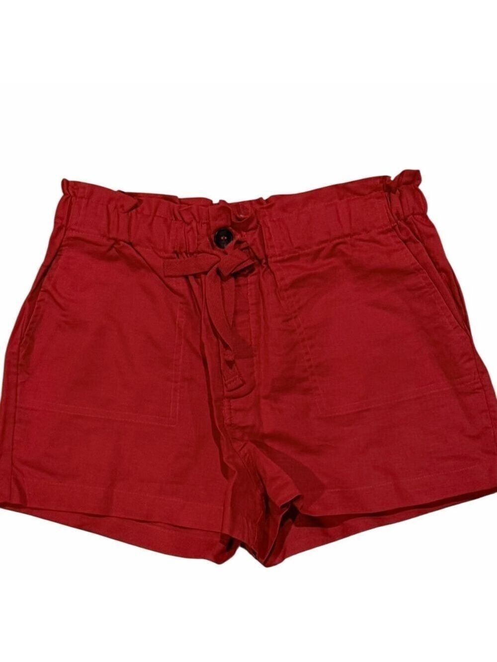 Forever 21 Red High Waist Drawstring Shorts